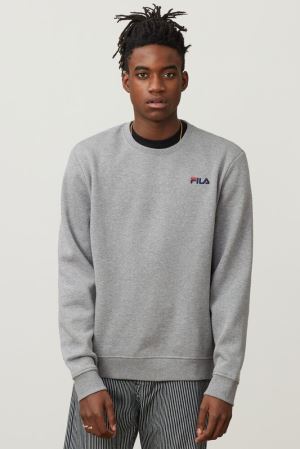 FILA Colona Sweatshirts Grey / Navy / Red,Mens Clothing | CA.XALOIJ329